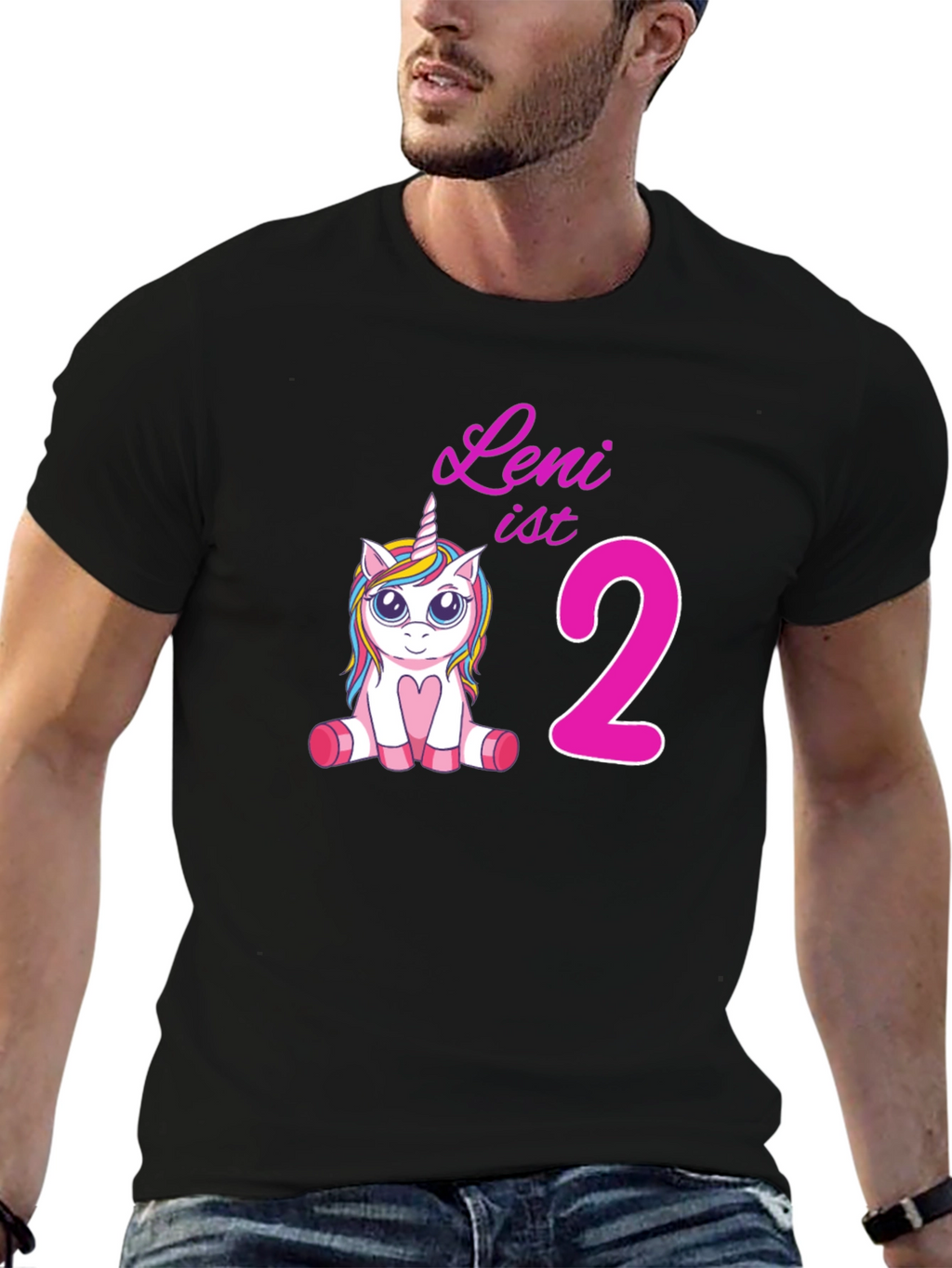 Leni is 2 Unicorn Birthday T-Shirt