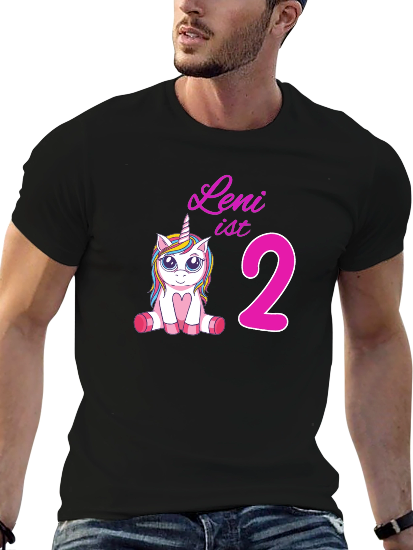 Leni is 2 Unicorn Birthday T-Shirt