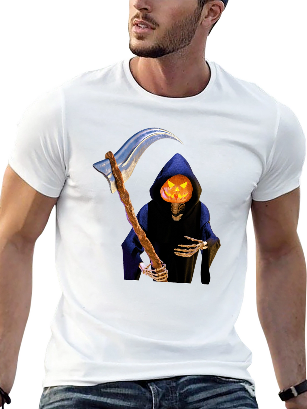 Grim Reaper Pumpkin Head T-Shirt