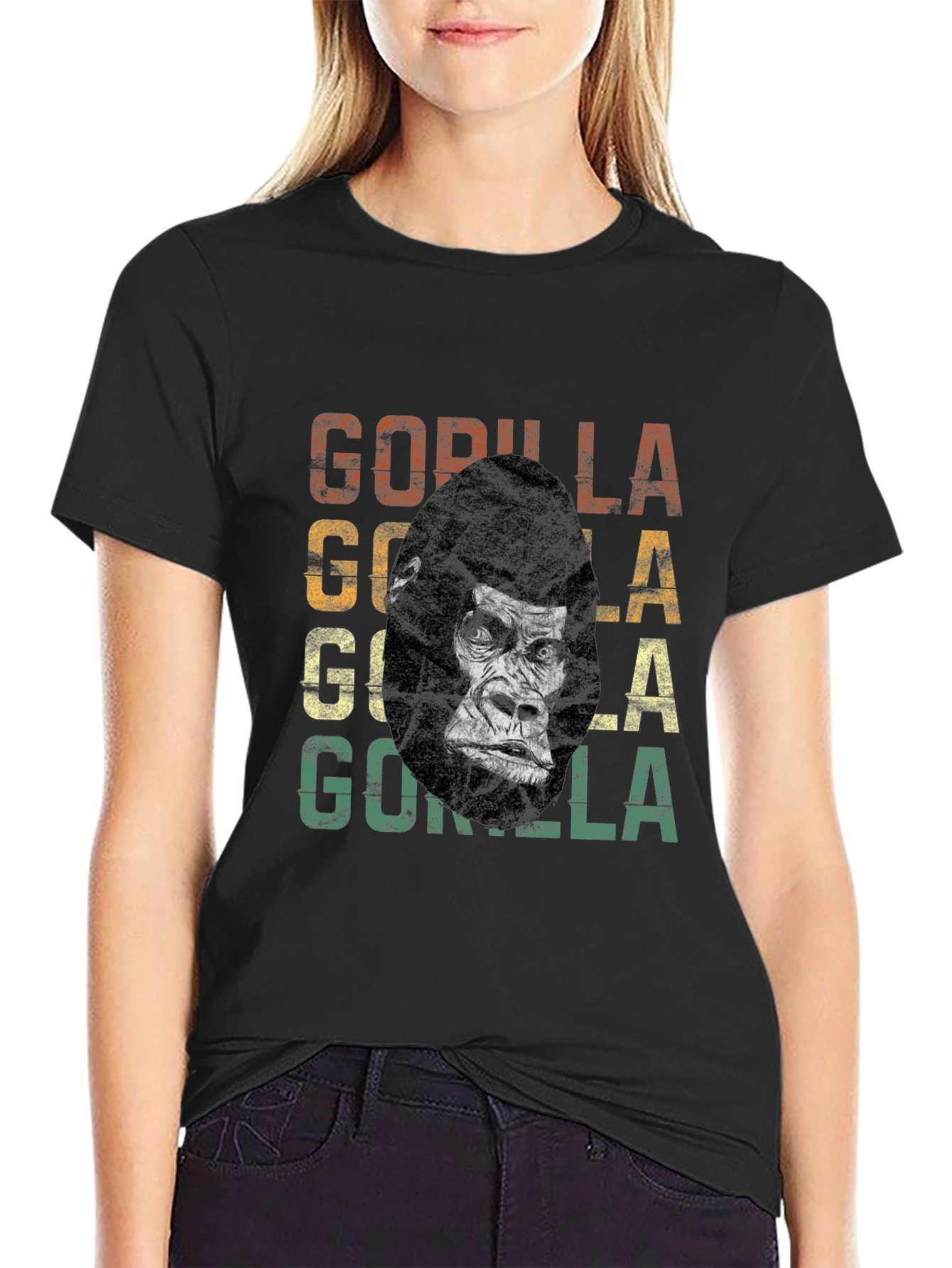 Vintage Gorilla Graphic T-Shirt - Cool Animal Tee