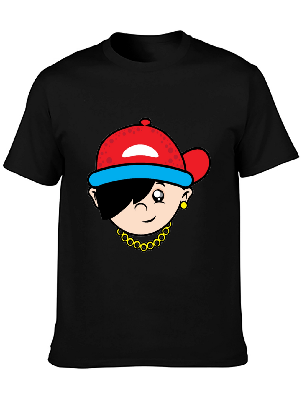 Cartoon Character Black T-Shirt