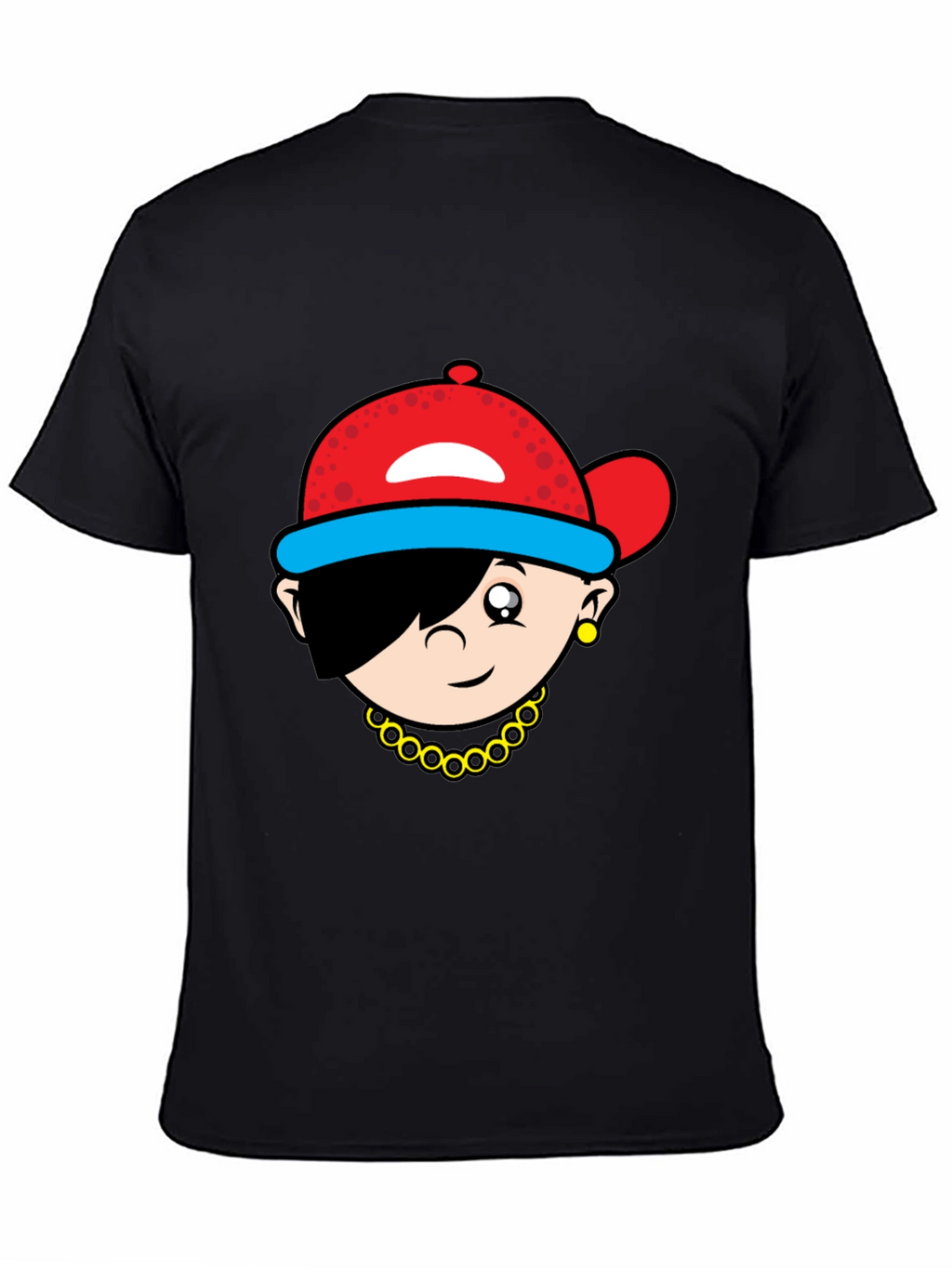 Cartoon Character Black T-Shirt