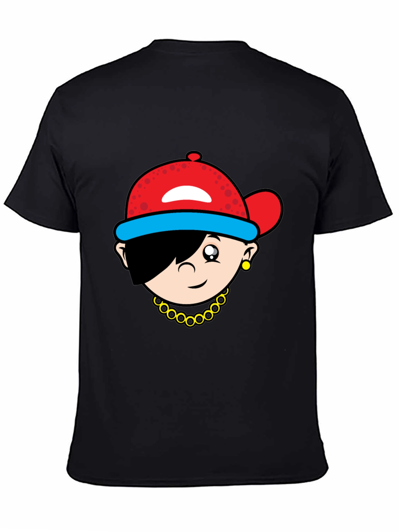 Cartoon Character Black T-Shirt