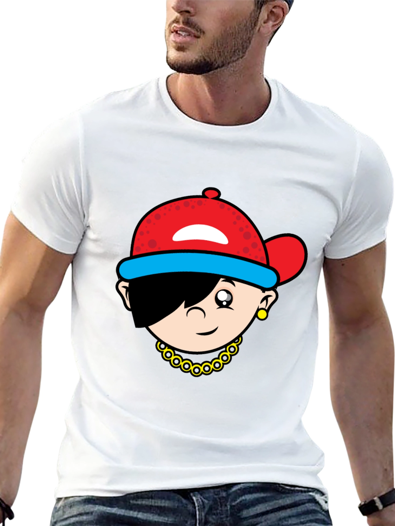 Cartoon Character Black T-Shirt