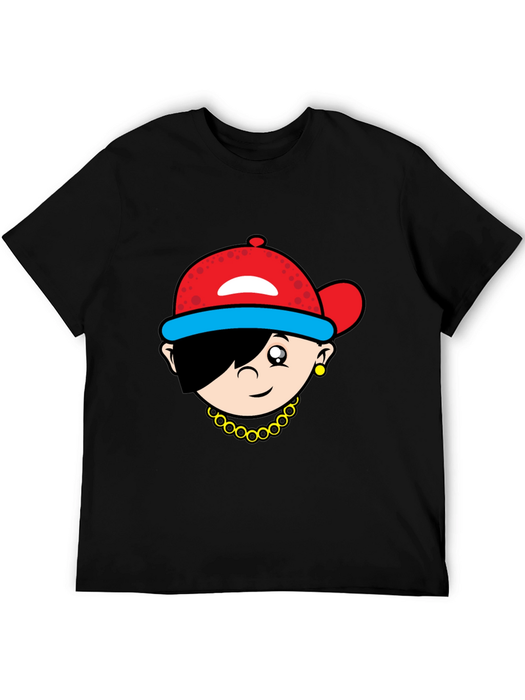 Cartoon Character Black T-Shirt