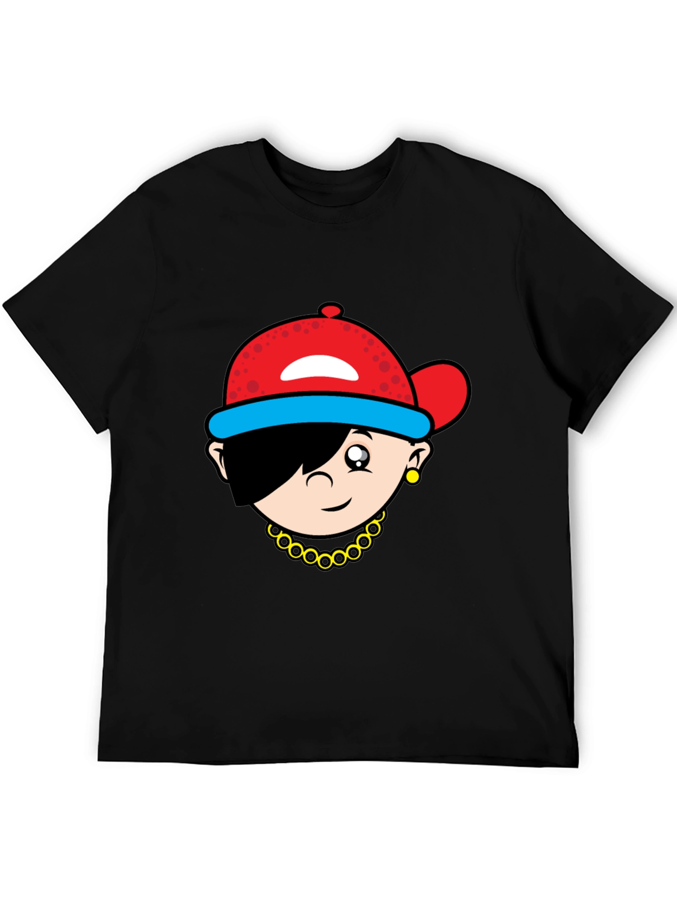 Cartoon Character Black T-Shirt