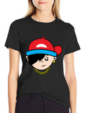 Cartoon Character Black T-Shirt