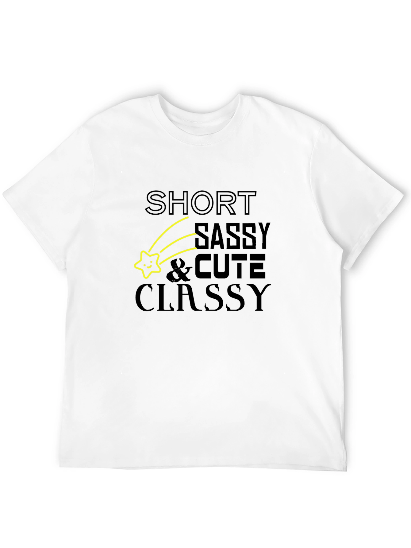 Short Sassy & Cute Classy Black T-Shirt