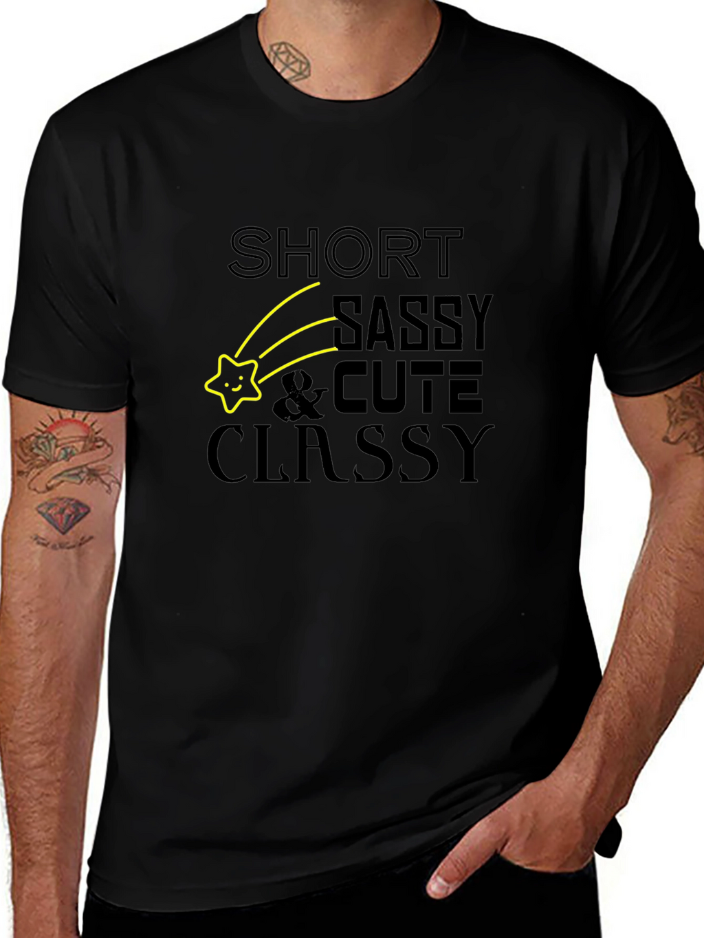 Short Sassy & Cute Classy Black T-Shirt