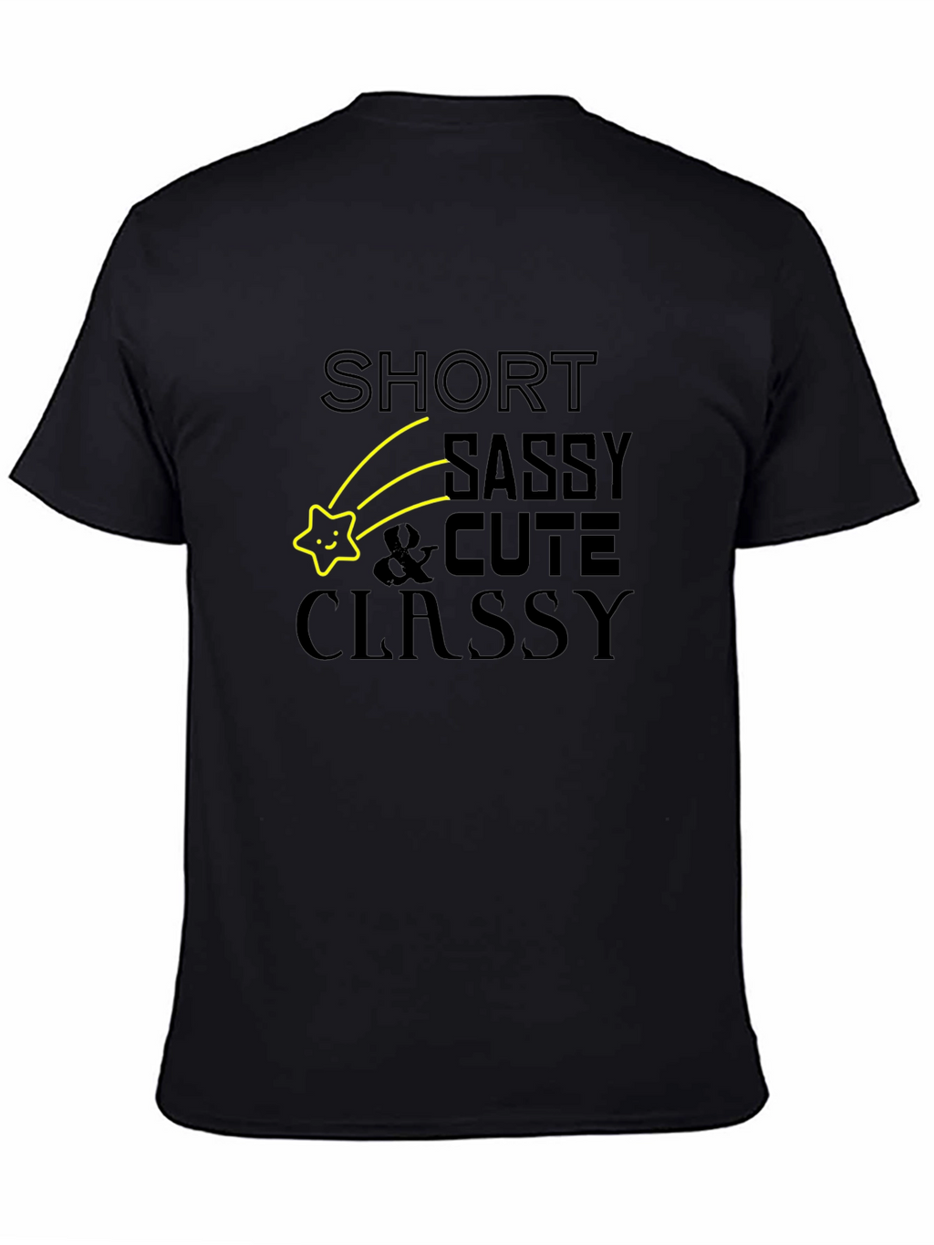 Short Sassy & Cute Classy Black T-Shirt