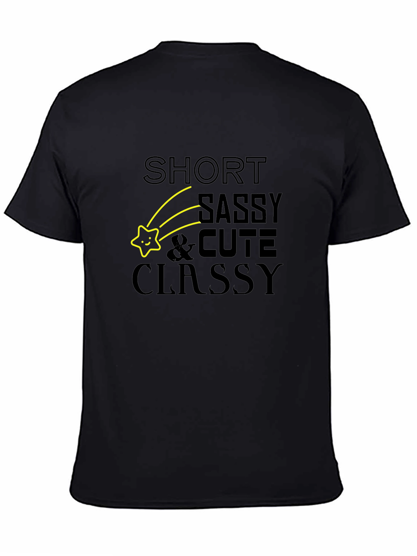 Short Sassy & Cute Classy Black T-Shirt