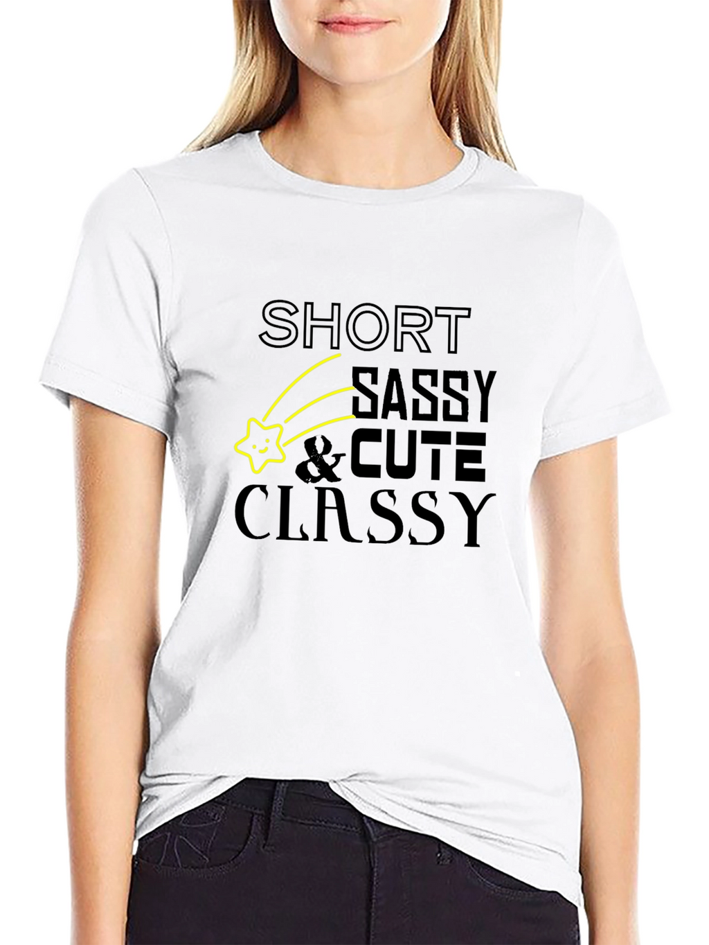 Short Sassy & Cute Classy Black T-Shirt