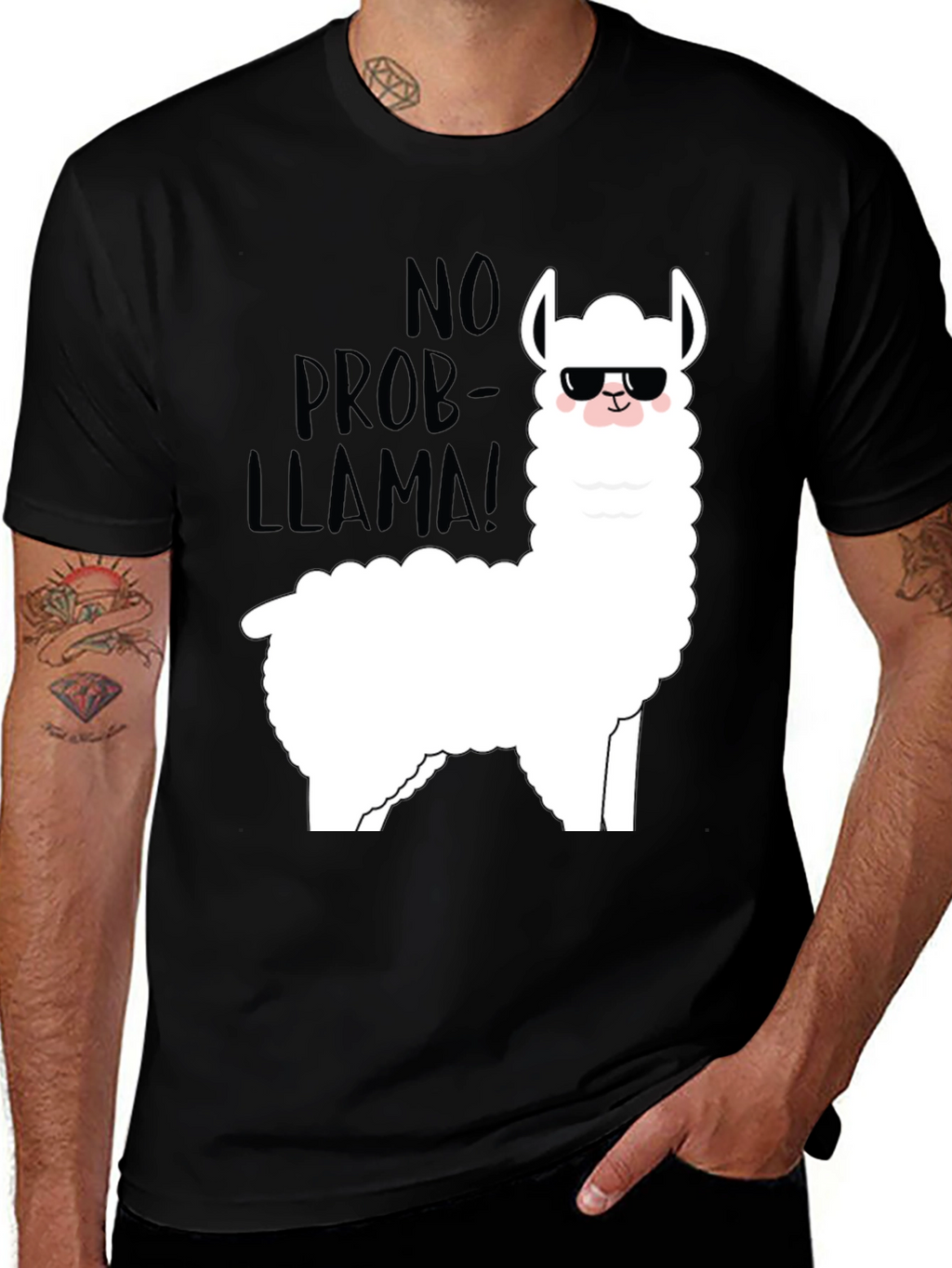 Cool Llama Graphic T-Shirt - No Prob-Llama!