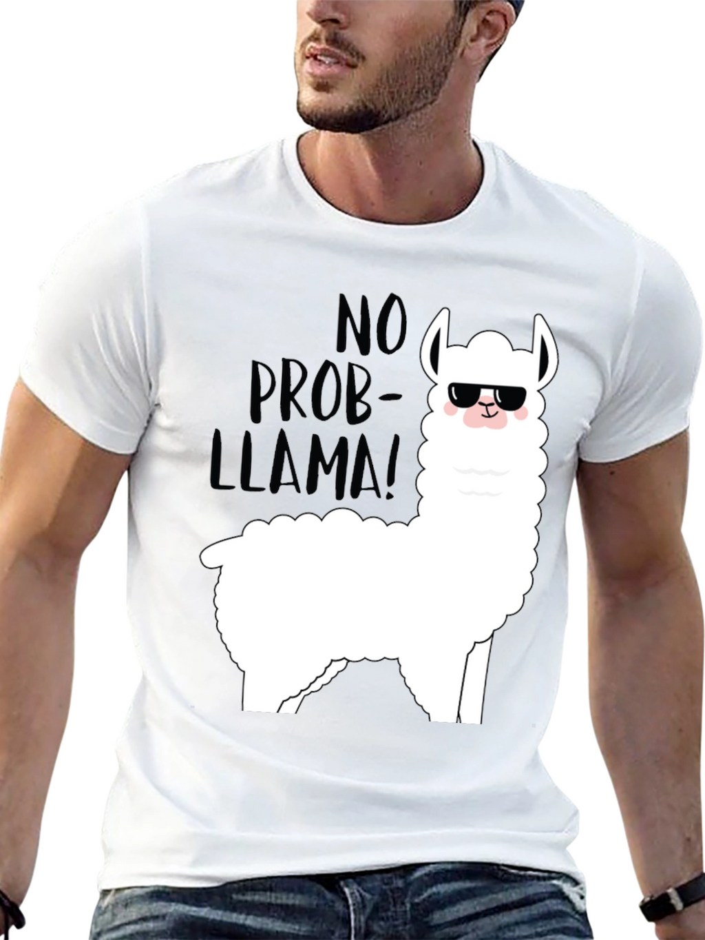 Cool Llama Graphic T-Shirt - No Prob-Llama!