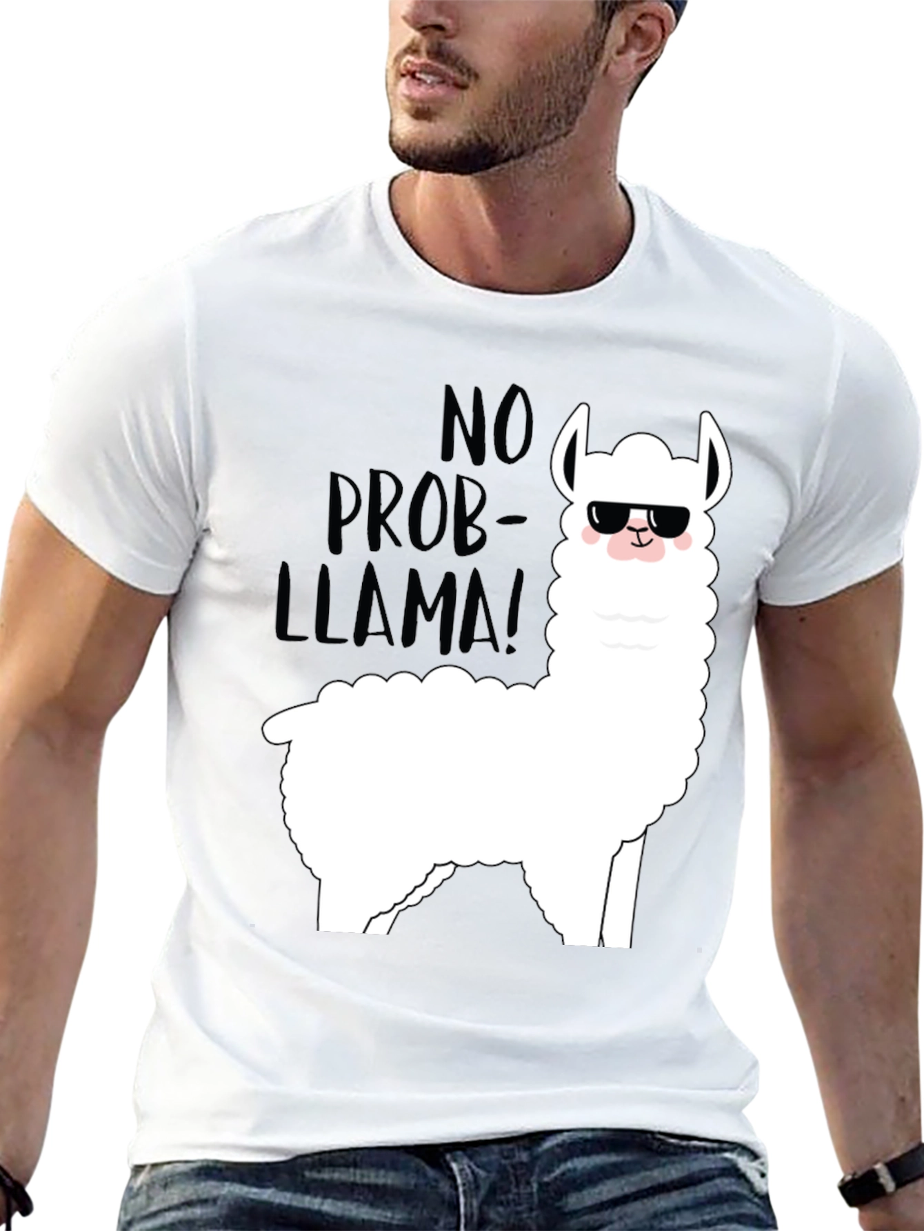 Cool Llama Graphic T-Shirt - No Prob-Llama!