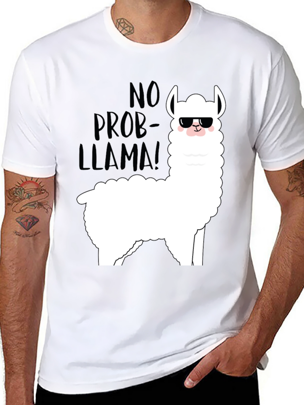 Cool Llama Graphic T-Shirt - No Prob-Llama!