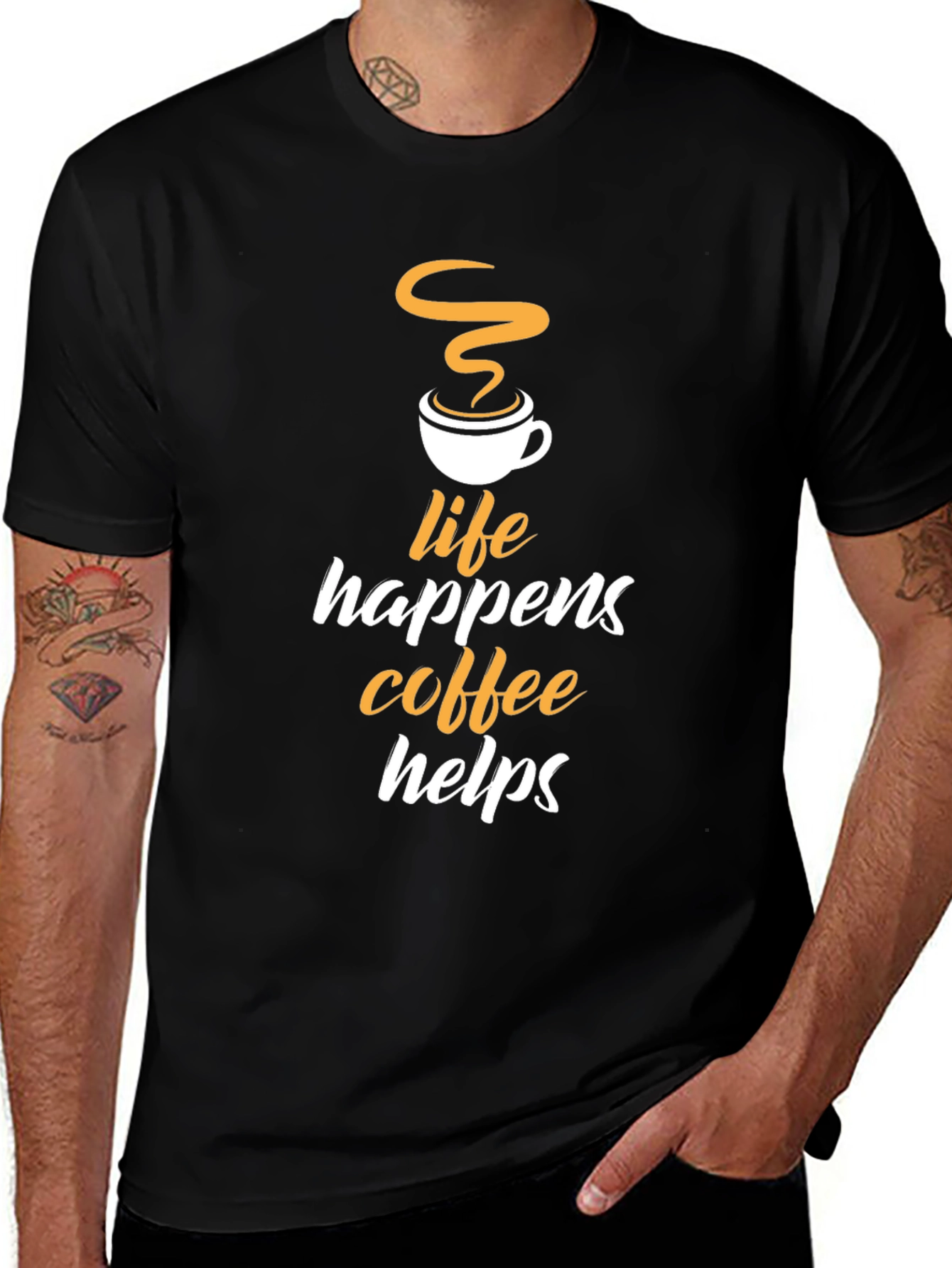 Life Happens Coffee Helps Graphic T-Shirt