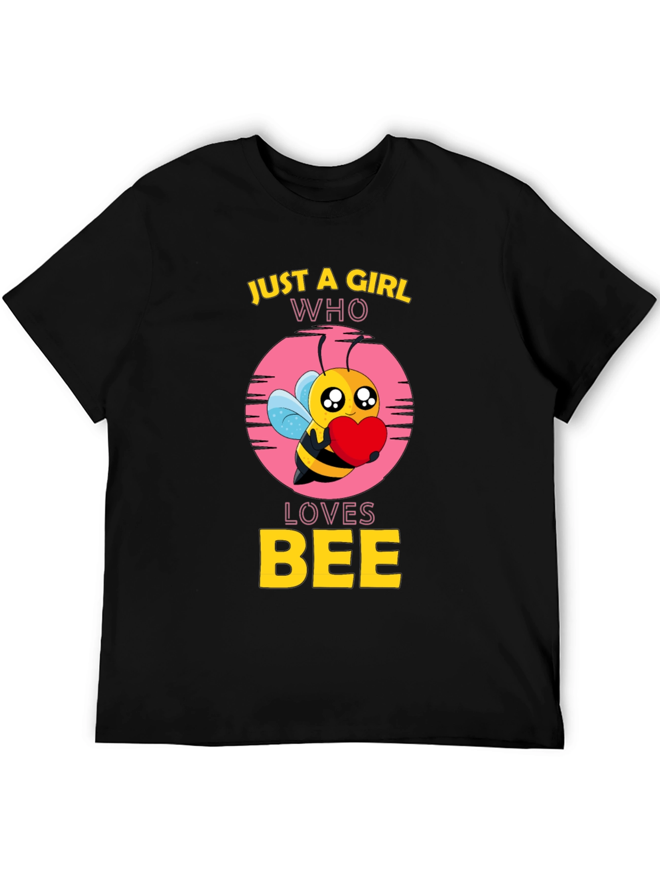 Just A Girl Who Loves Bee Black T-Shirt