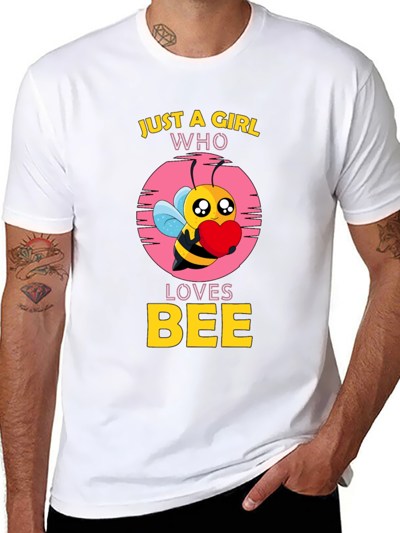 Just A Girl Who Loves Bee Black T-Shirt