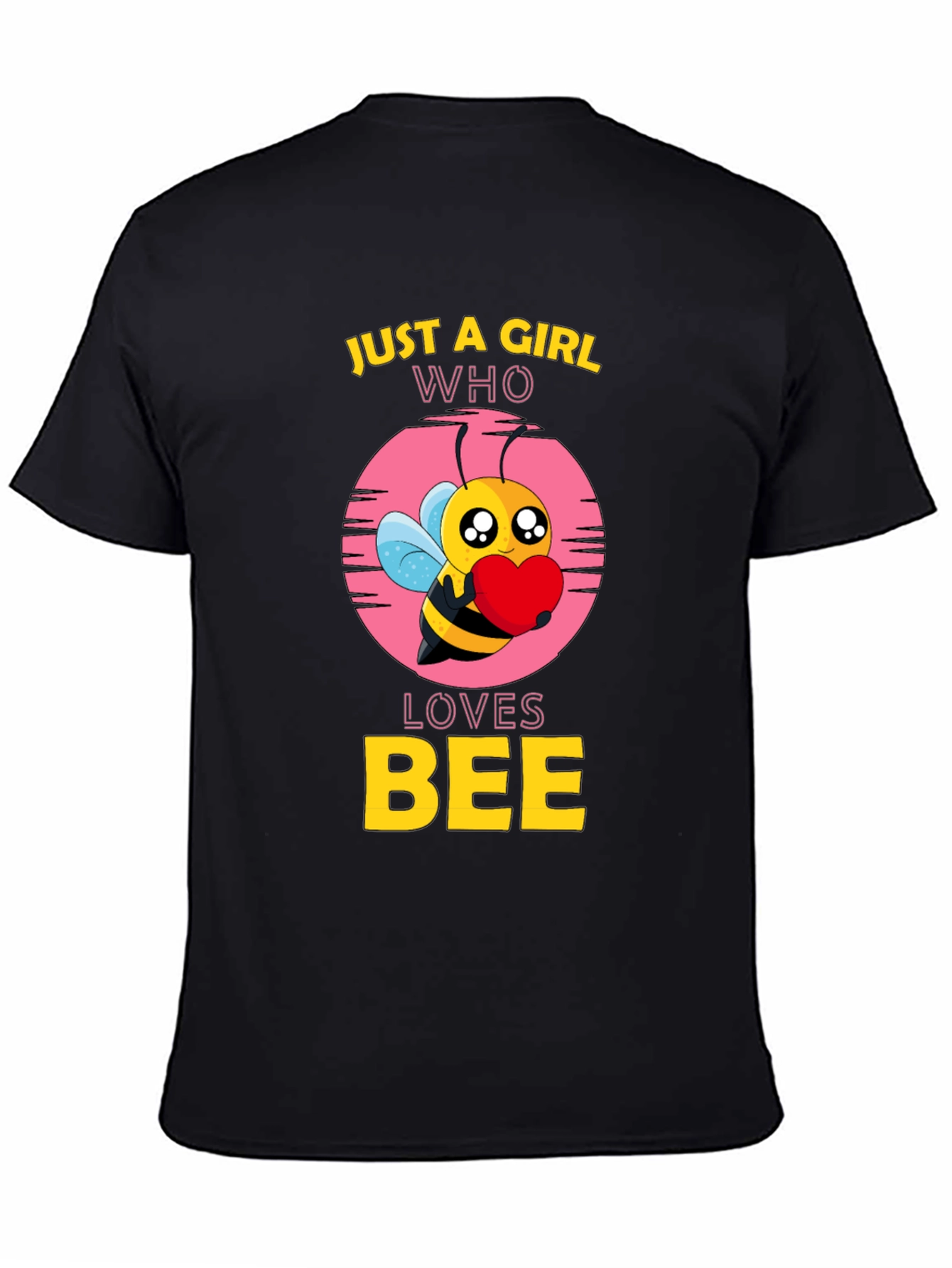Just A Girl Who Loves Bee Black T-Shirt