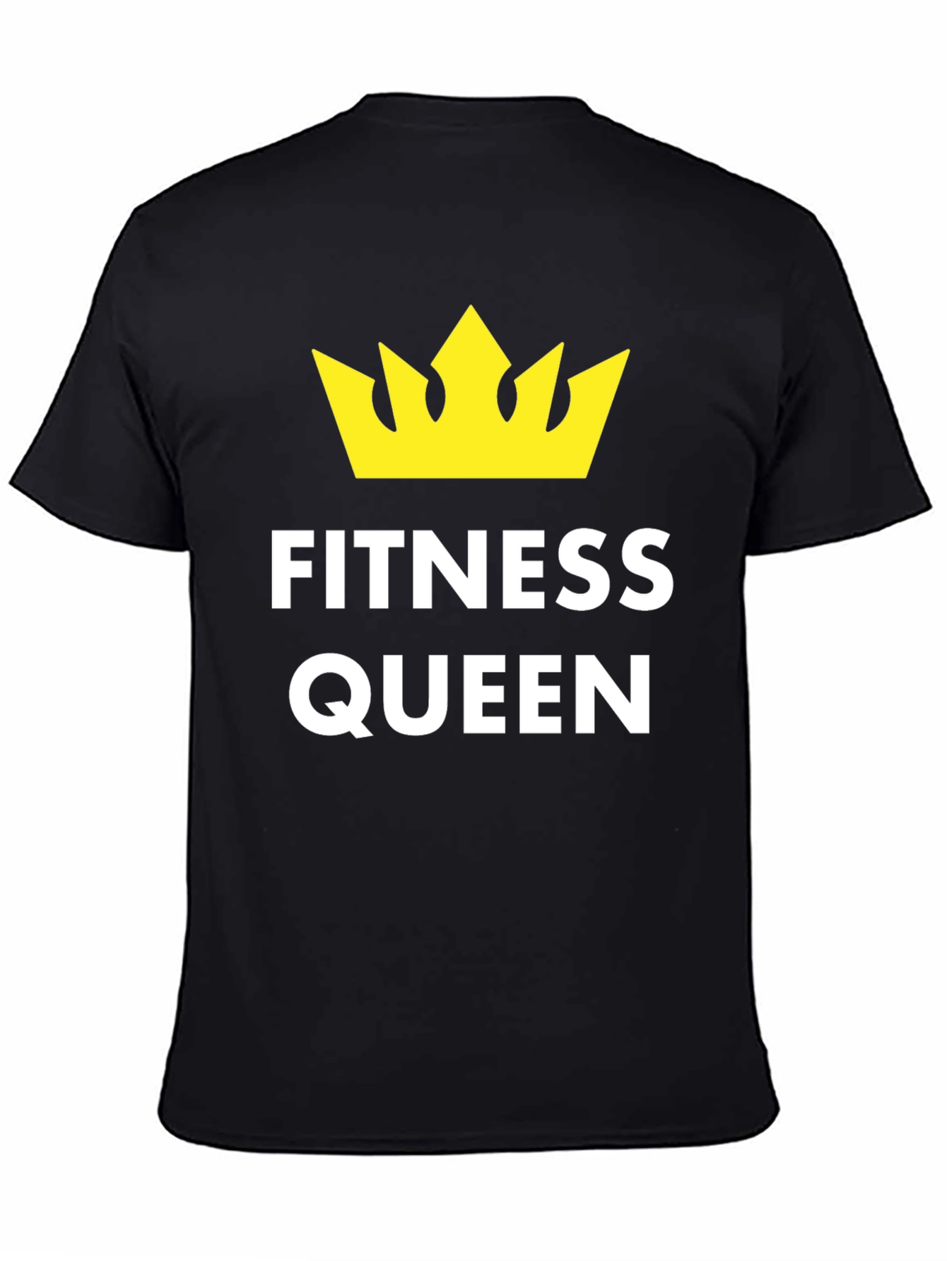 Fitness Queen Black T-Shirt - Workout Motivation