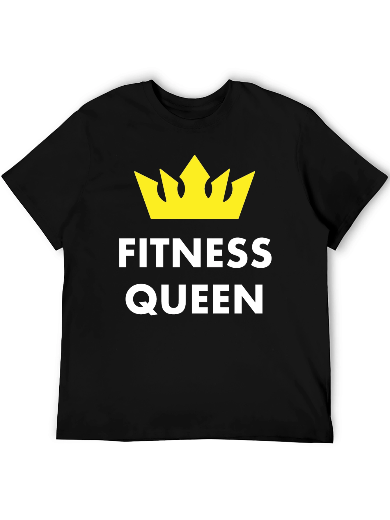 Fitness Queen Black T-Shirt - Workout Motivation