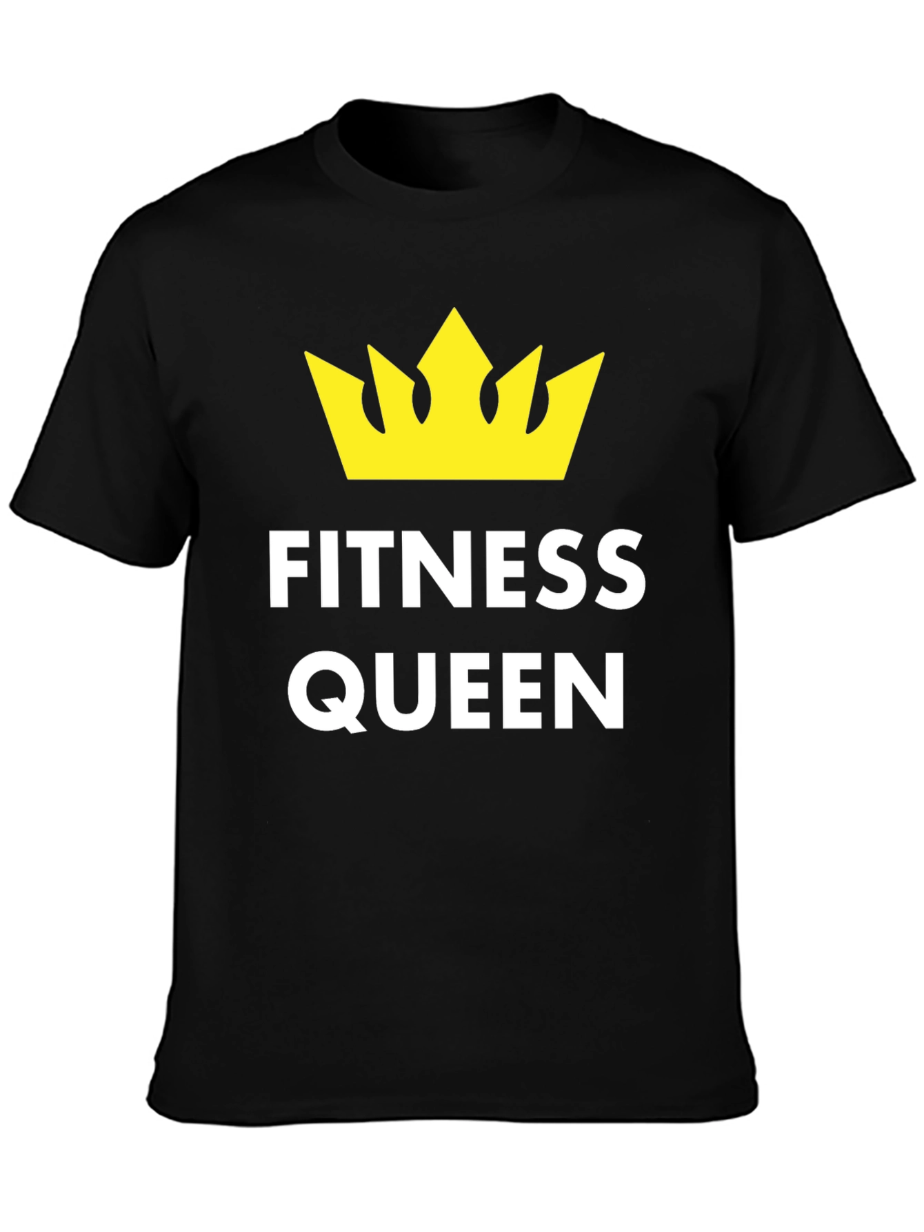 Fitness Queen Black T-Shirt - Workout Motivation