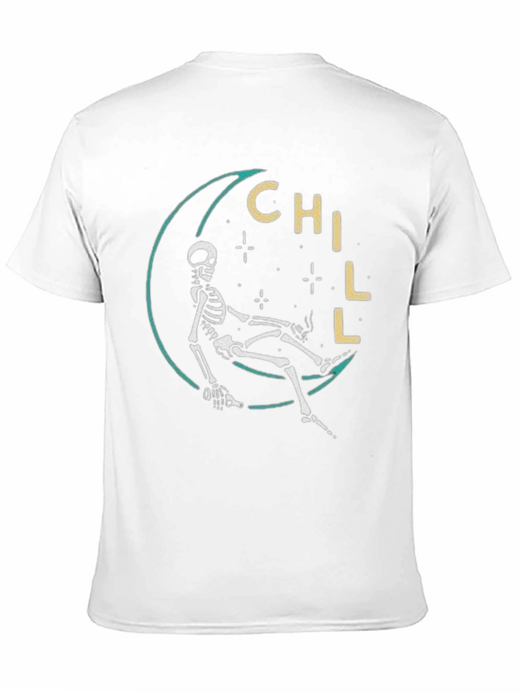 Chill Skeleton Moon T-Shirt - Relaxed Fit