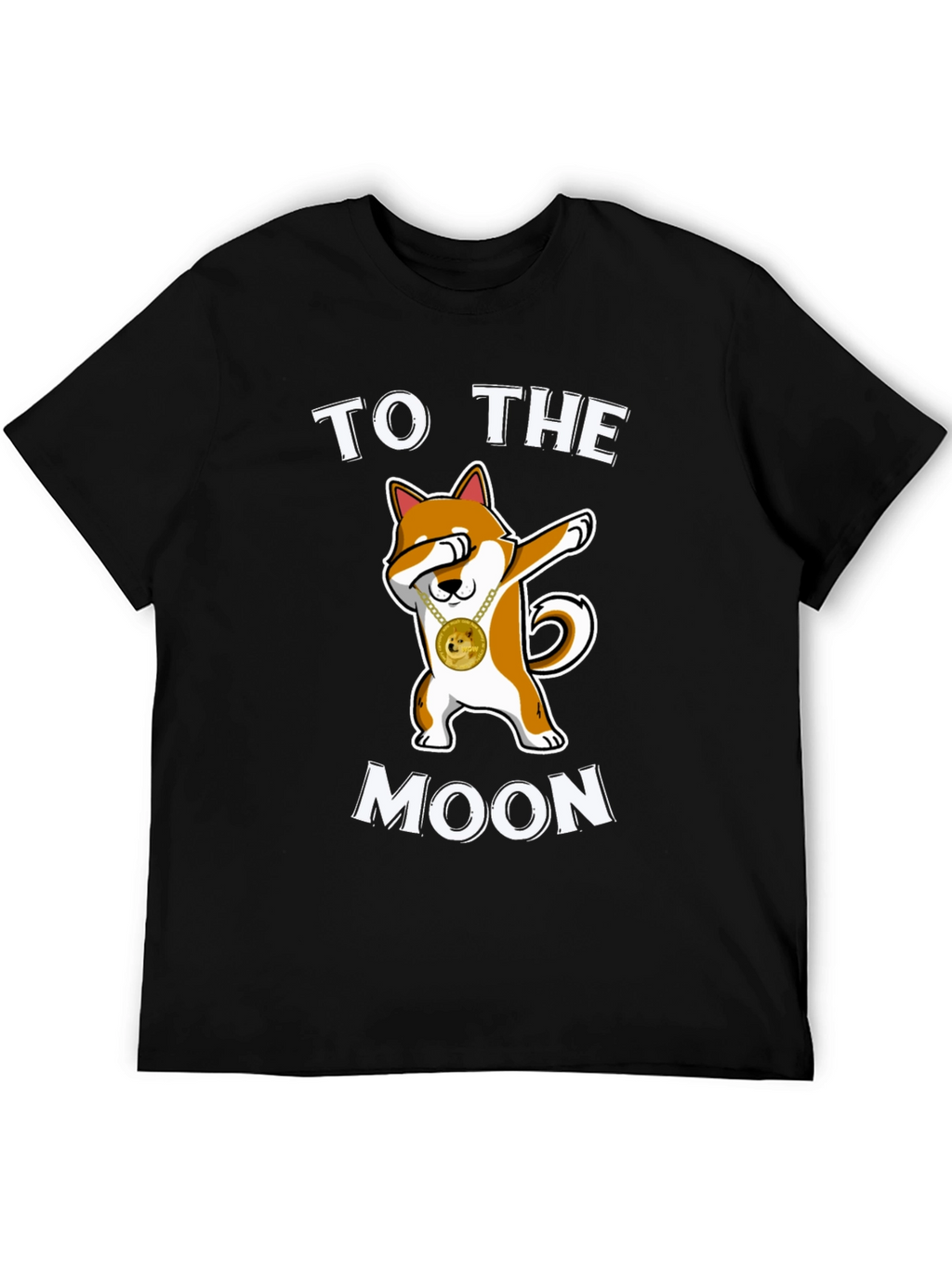 Doge To The Moon Black T-Shirt