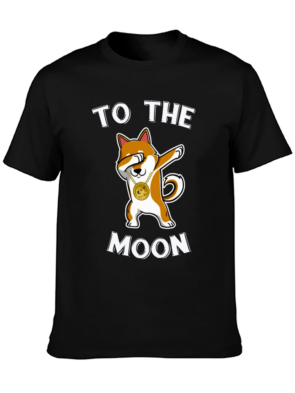 Doge To The Moon Black T-Shirt