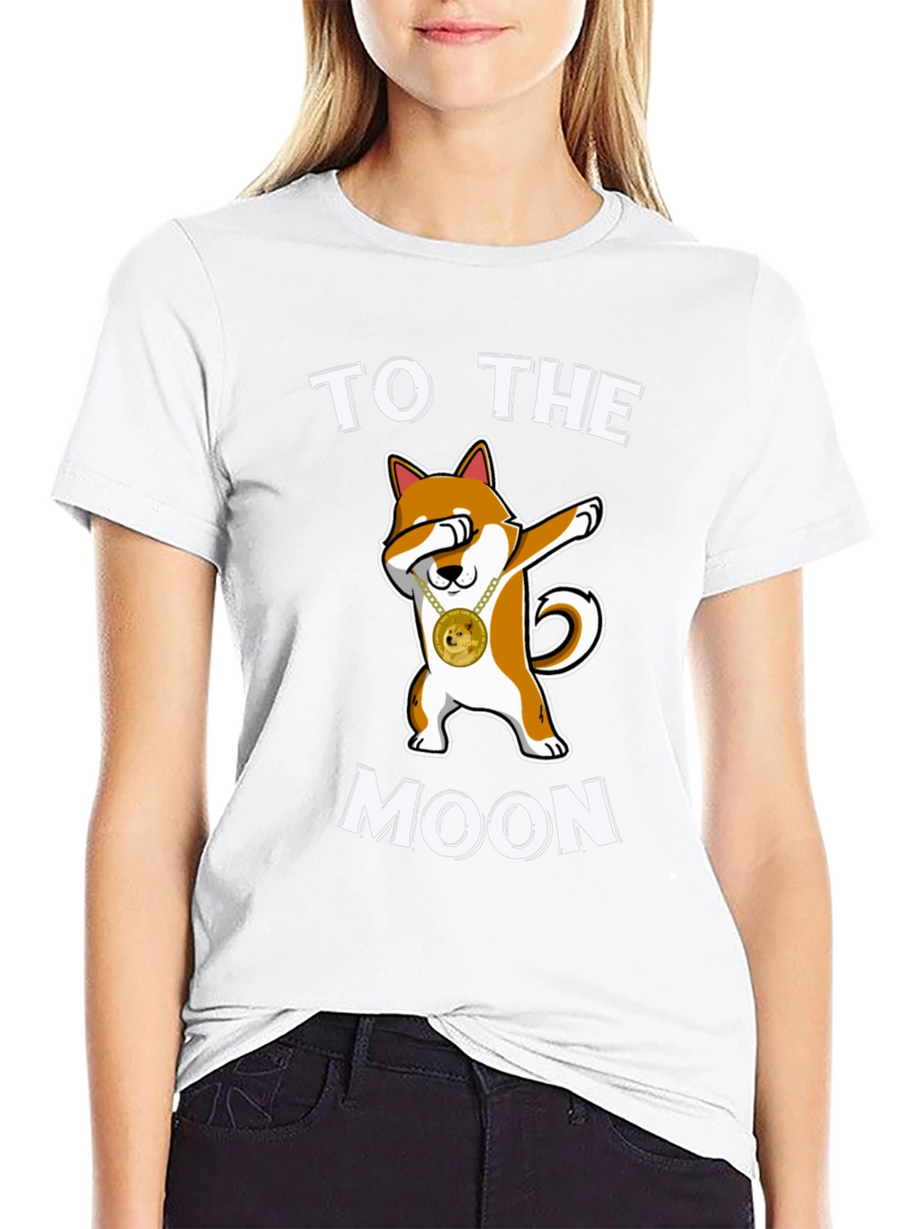 Doge To The Moon Black T-Shirt