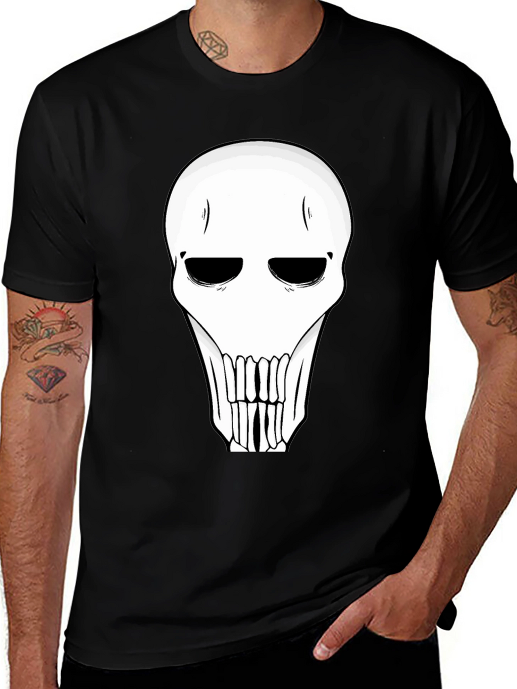 Skull Graphic Black T-Shirt for Men
