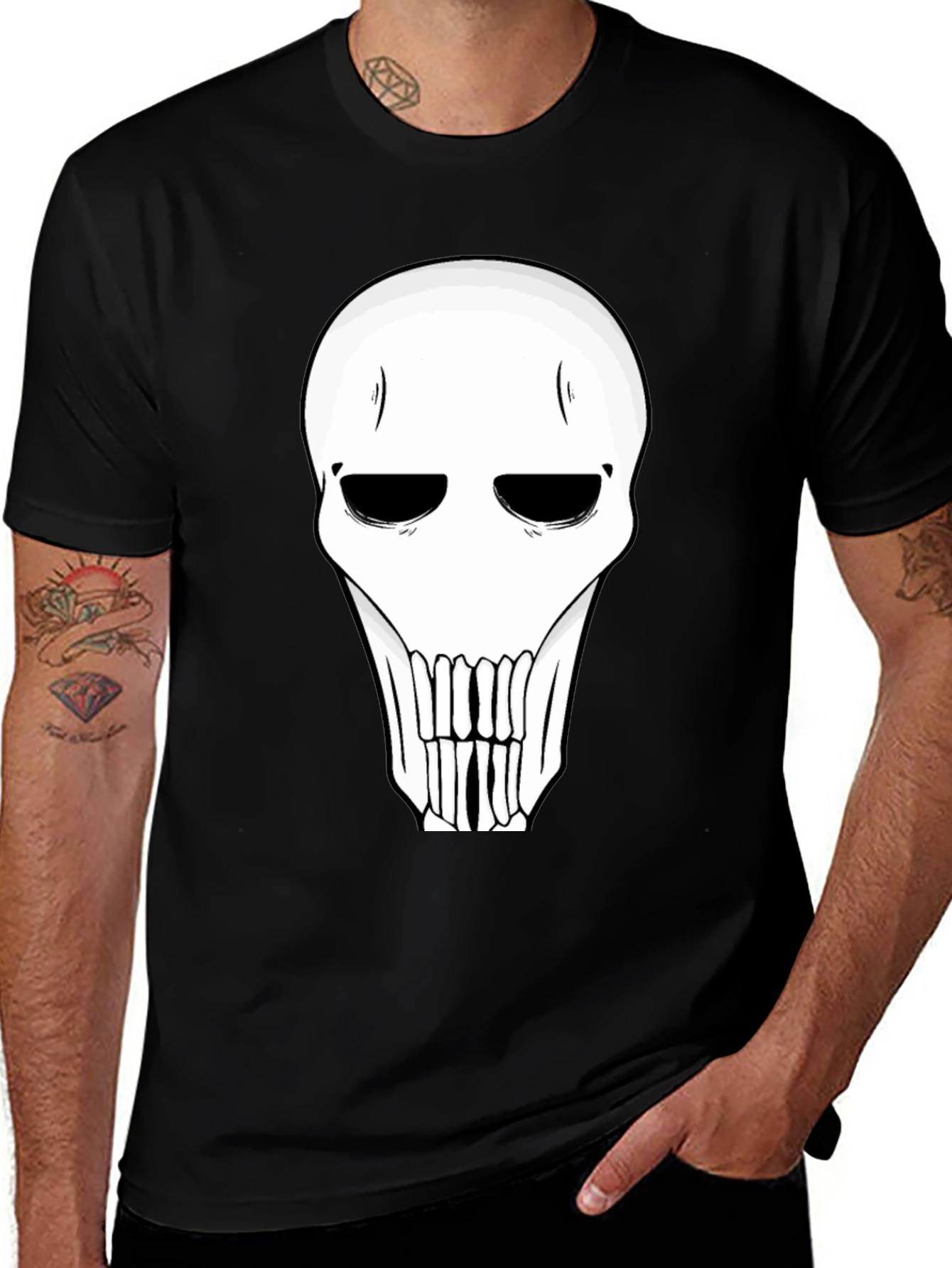 Skull Graphic Black T-Shirt for Men