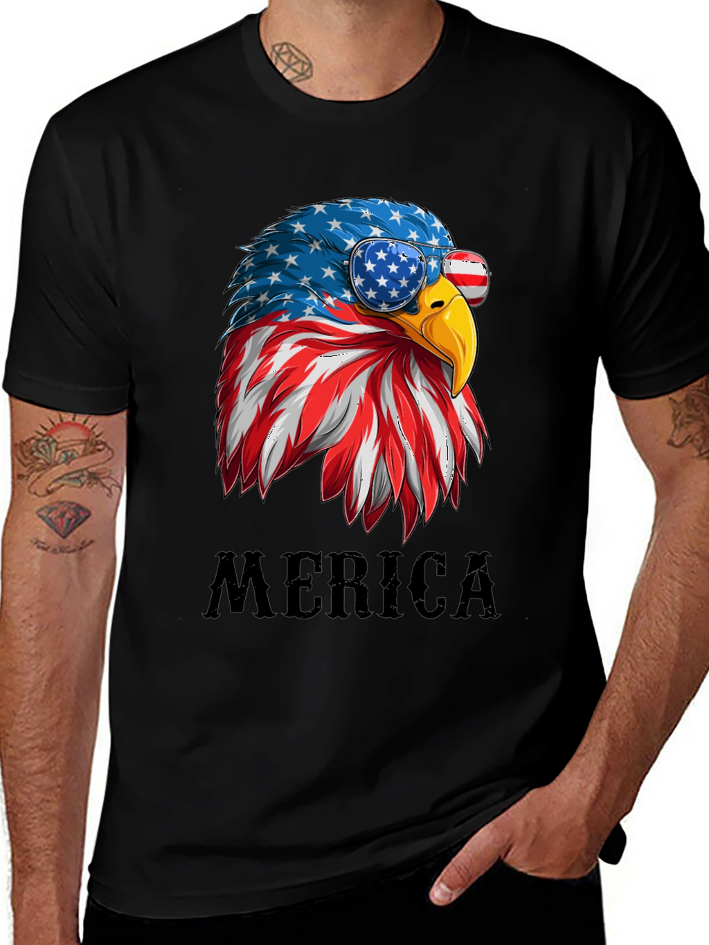 Patriotic Eagle T-Shirt - Merica Graphic Tee