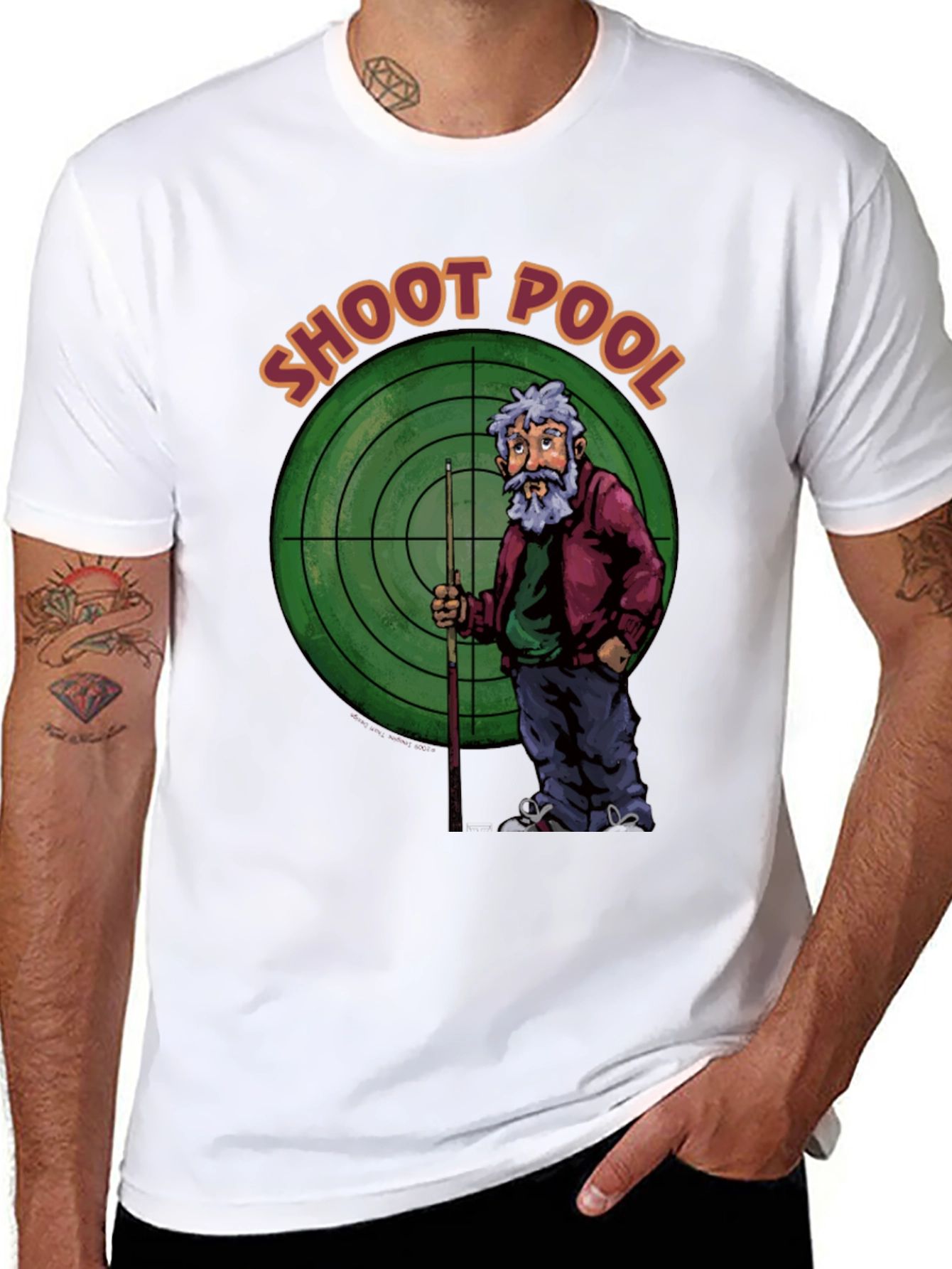 Shoot Pool Graphic T-Shirt Billiards Tee