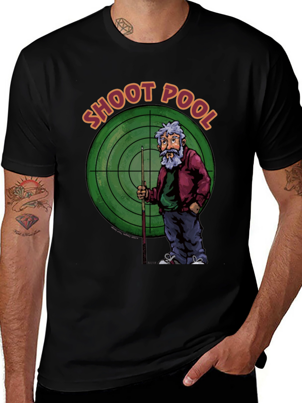 Shoot Pool Graphic T-Shirt Billiards Tee