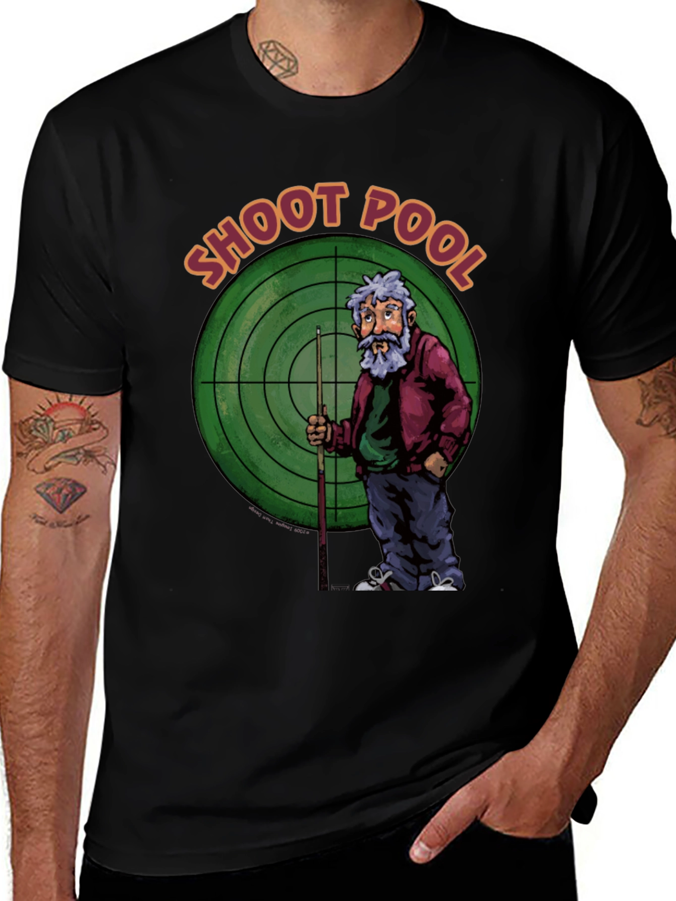 Shoot Pool Graphic T-Shirt Billiards Tee