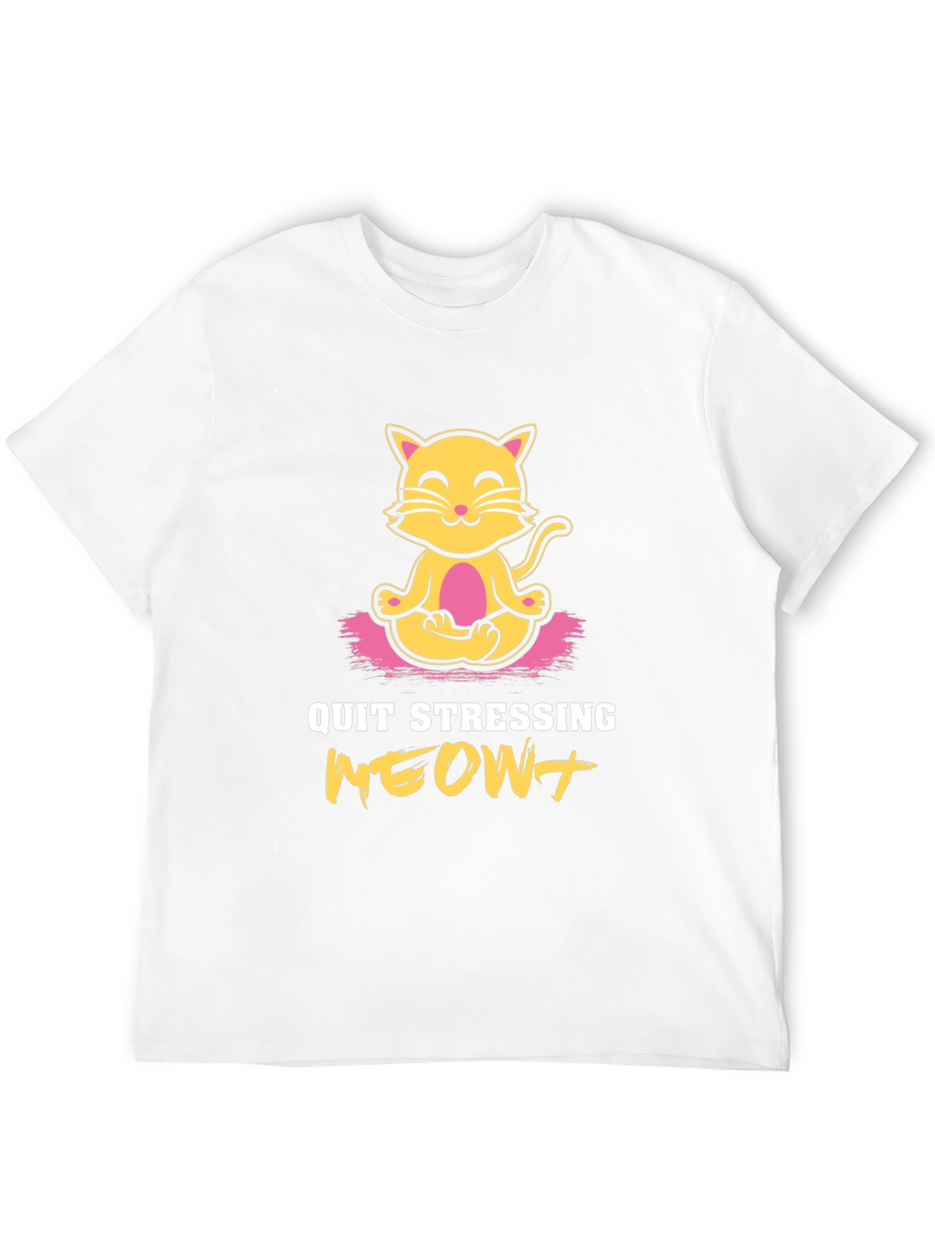 Zen Cat T-Shirt - Quit Stressing MEOW!