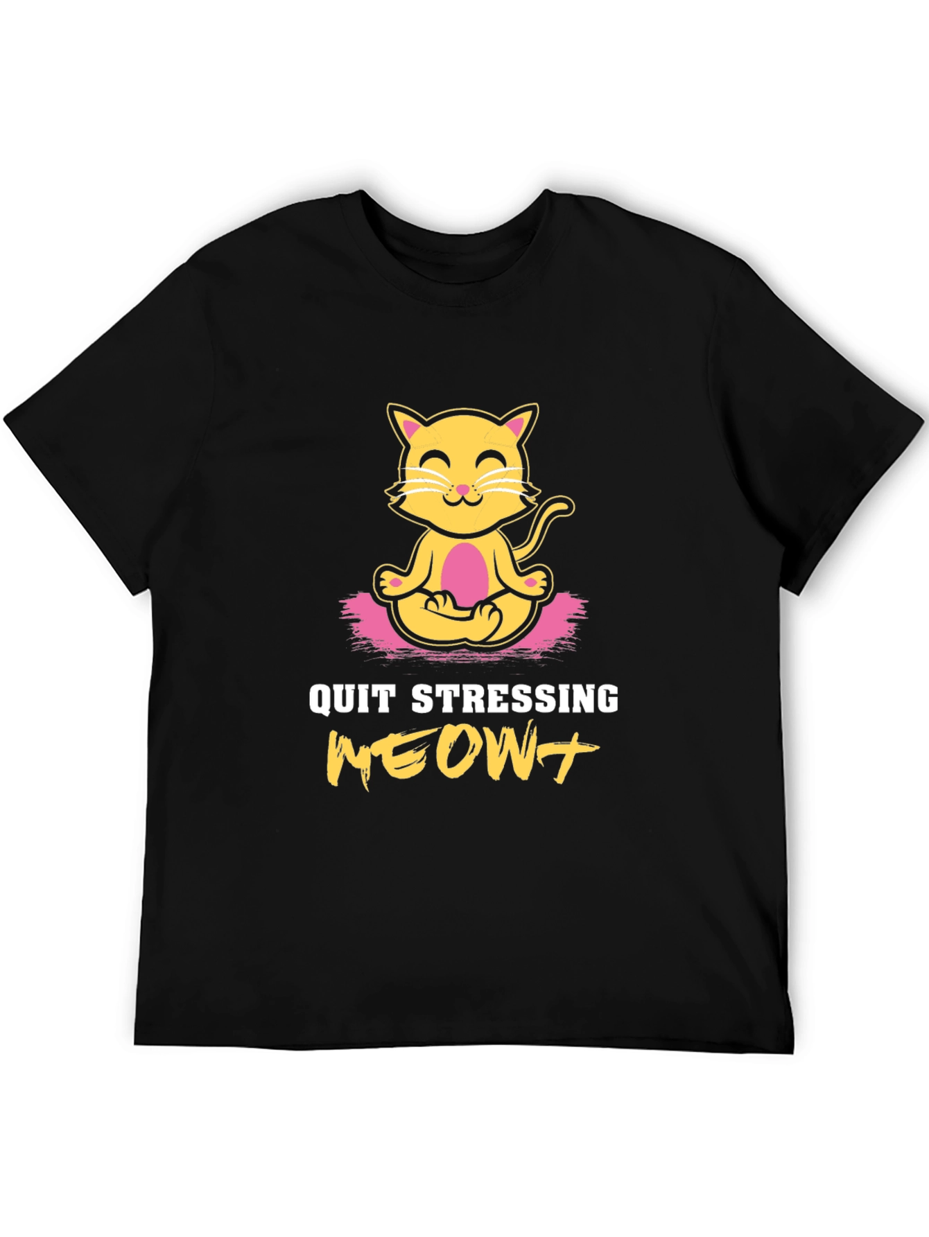 Zen Cat T-Shirt - Quit Stressing MEOW!
