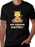 Zen Cat T-Shirt - Quit Stressing MEOW!