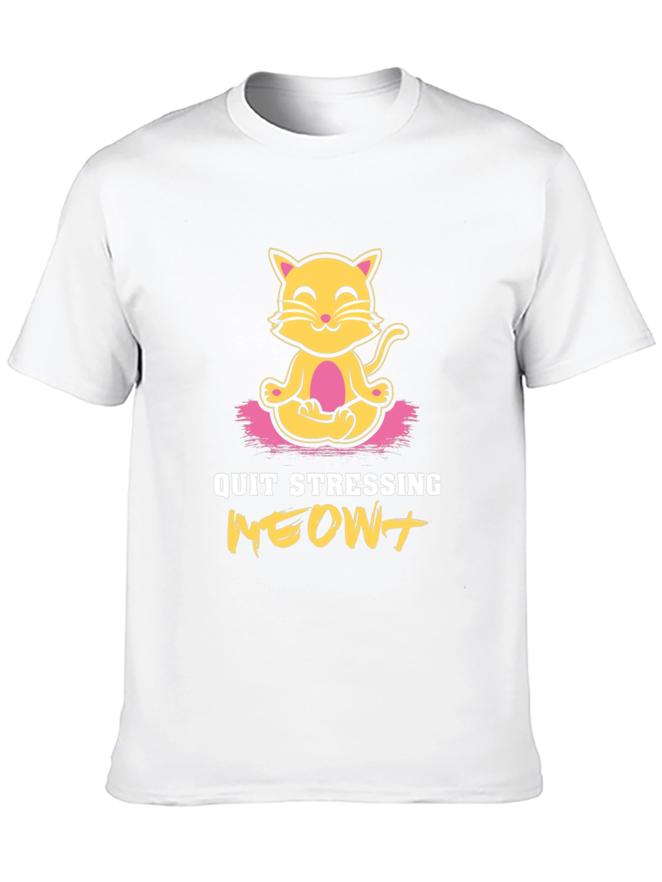 Zen Cat T-Shirt - Quit Stressing MEOW!