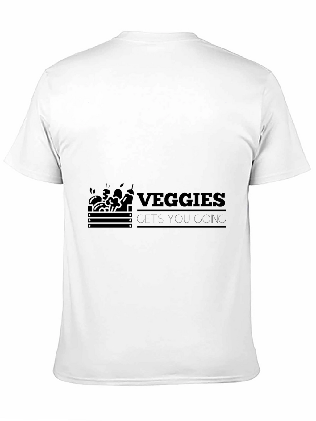Veggies Gets You Going Black T-Shirt