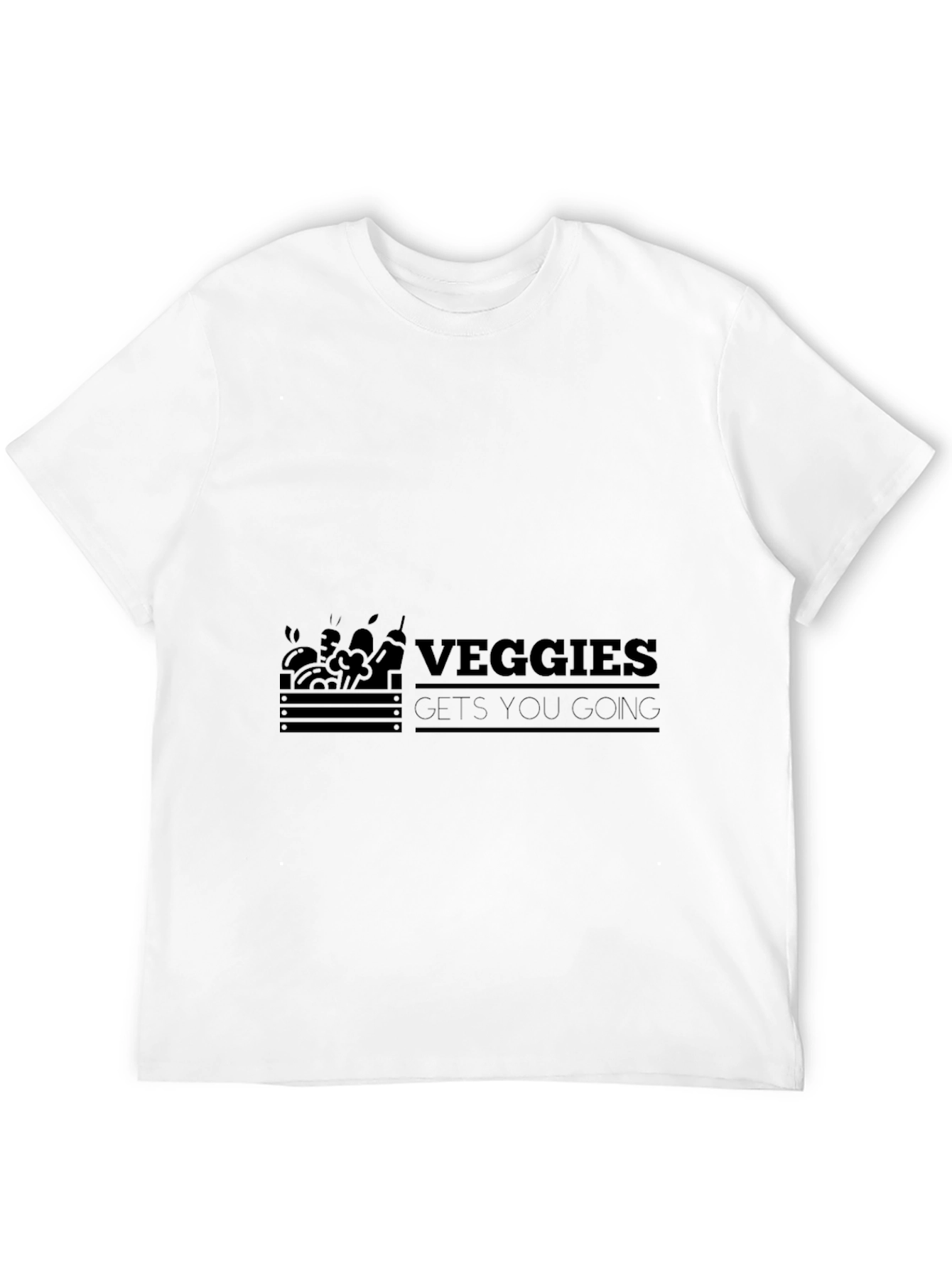 Veggies Gets You Going Black T-Shirt