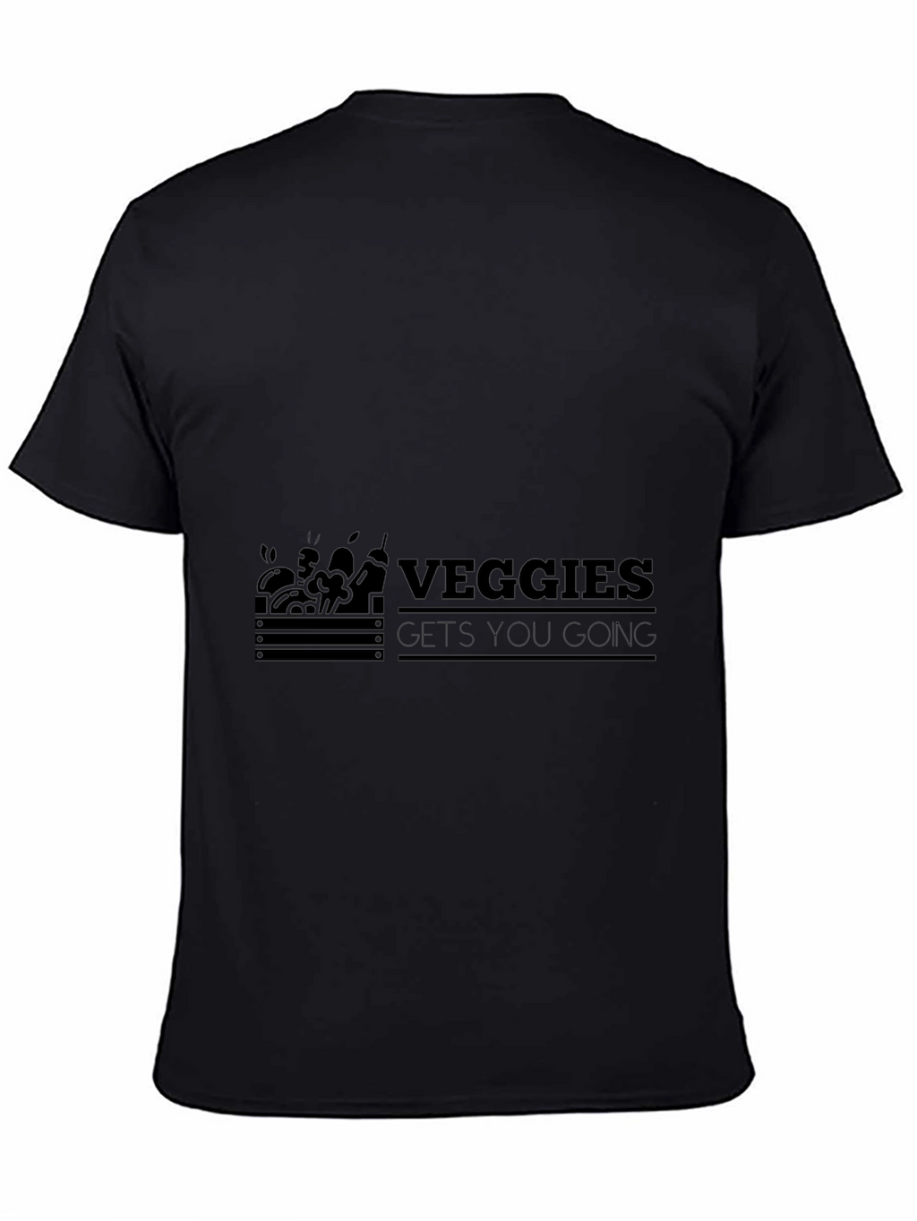 Veggies Gets You Going Black T-Shirt