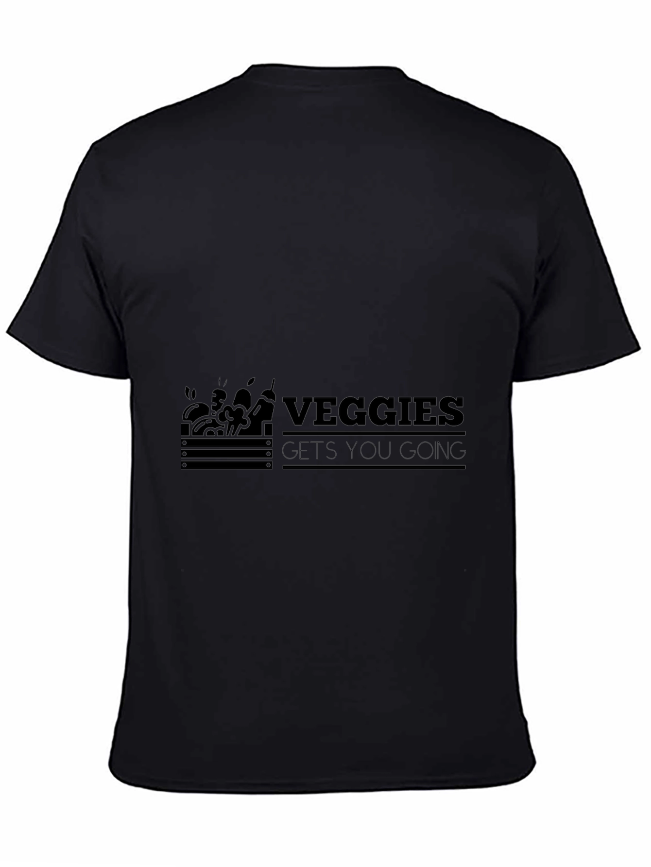 Veggies Gets You Going Black T-Shirt