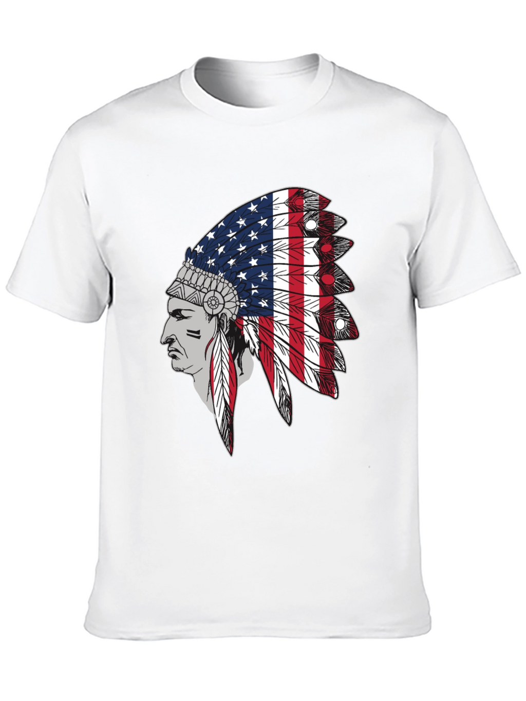 American Flag Indian Headdress Graphic Tee