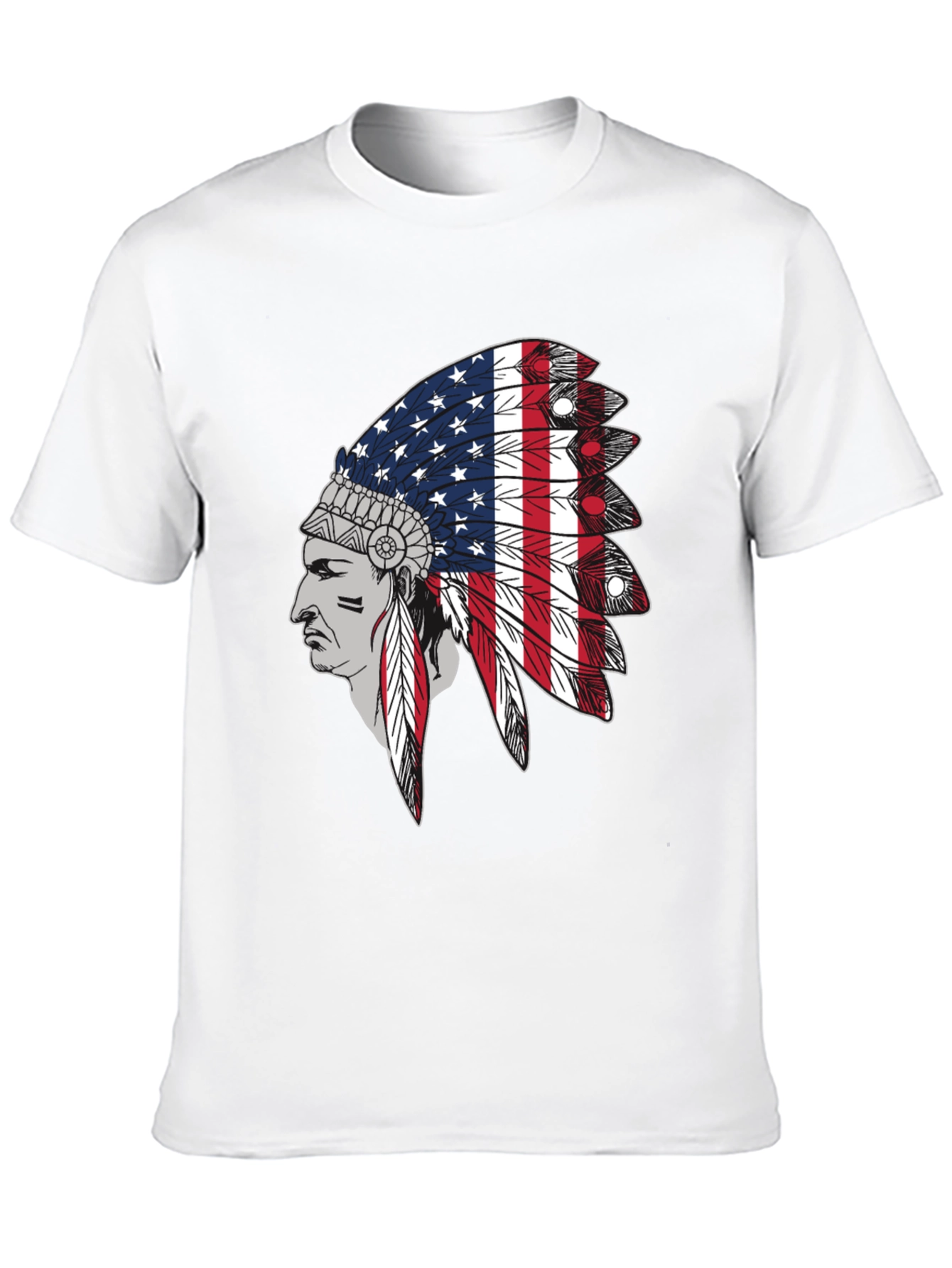 American Flag Indian Headdress Graphic Tee