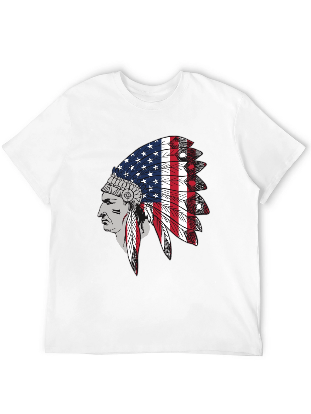 American Flag Indian Headdress Graphic Tee