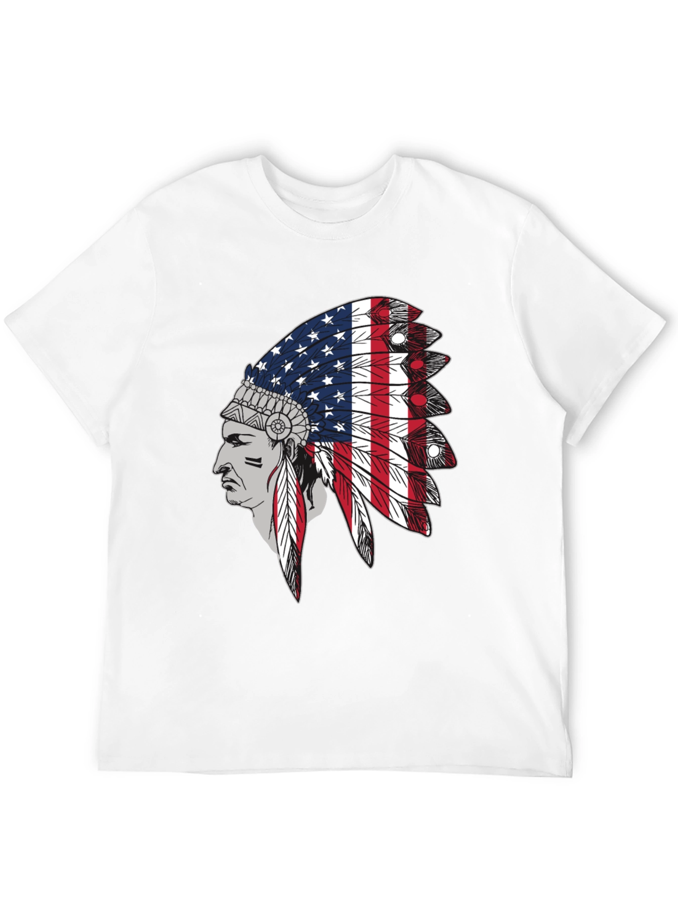 American Flag Indian Headdress Graphic Tee