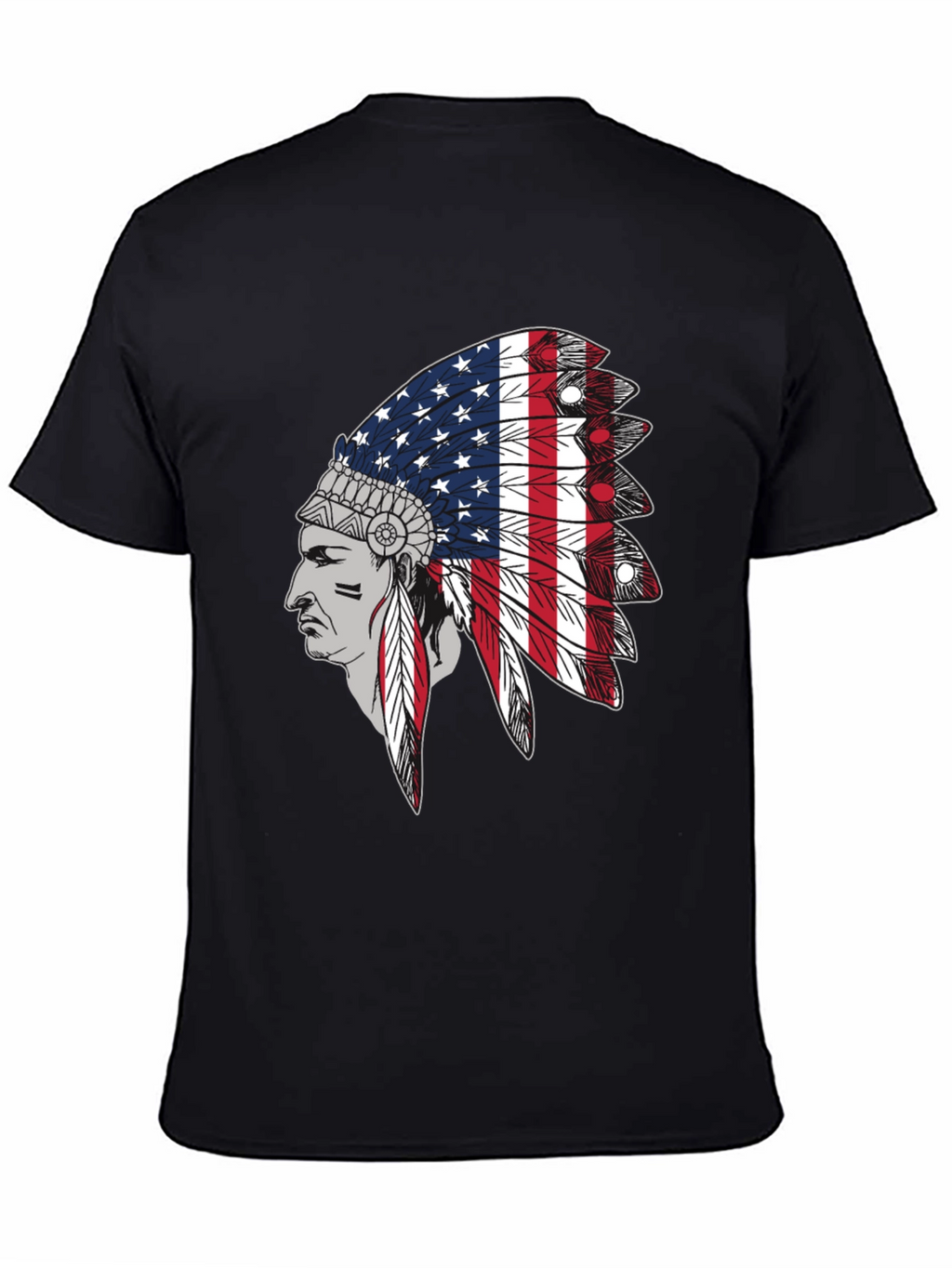 American Flag Indian Headdress Graphic Tee